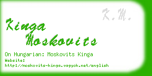 kinga moskovits business card